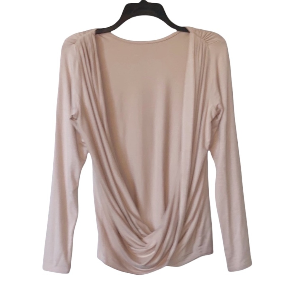 Rachel Pally peachy/cream crisscrossed top size Small